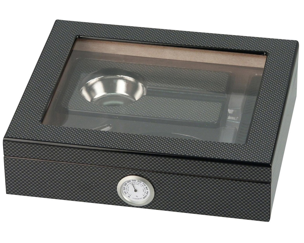 Humidor - Carbon Glasstop 15 Cigars - 569183