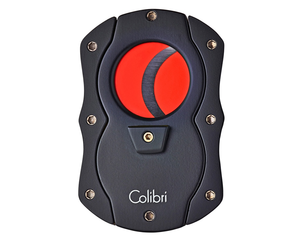Cigar Cutter - Colibri Rubber Black/Red Knives - CU100T21
