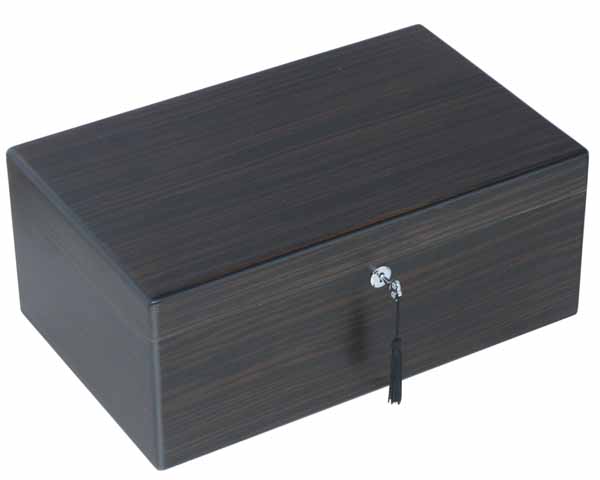 Humidor - Lubinski Ebony Macassar Matt 100 Cigars - Q42499