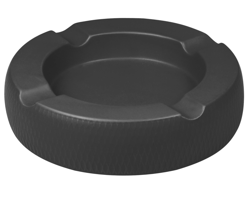 Cigar Ashtray - Passatore Ceramic Round Mat Black 4 Cigars - 523061