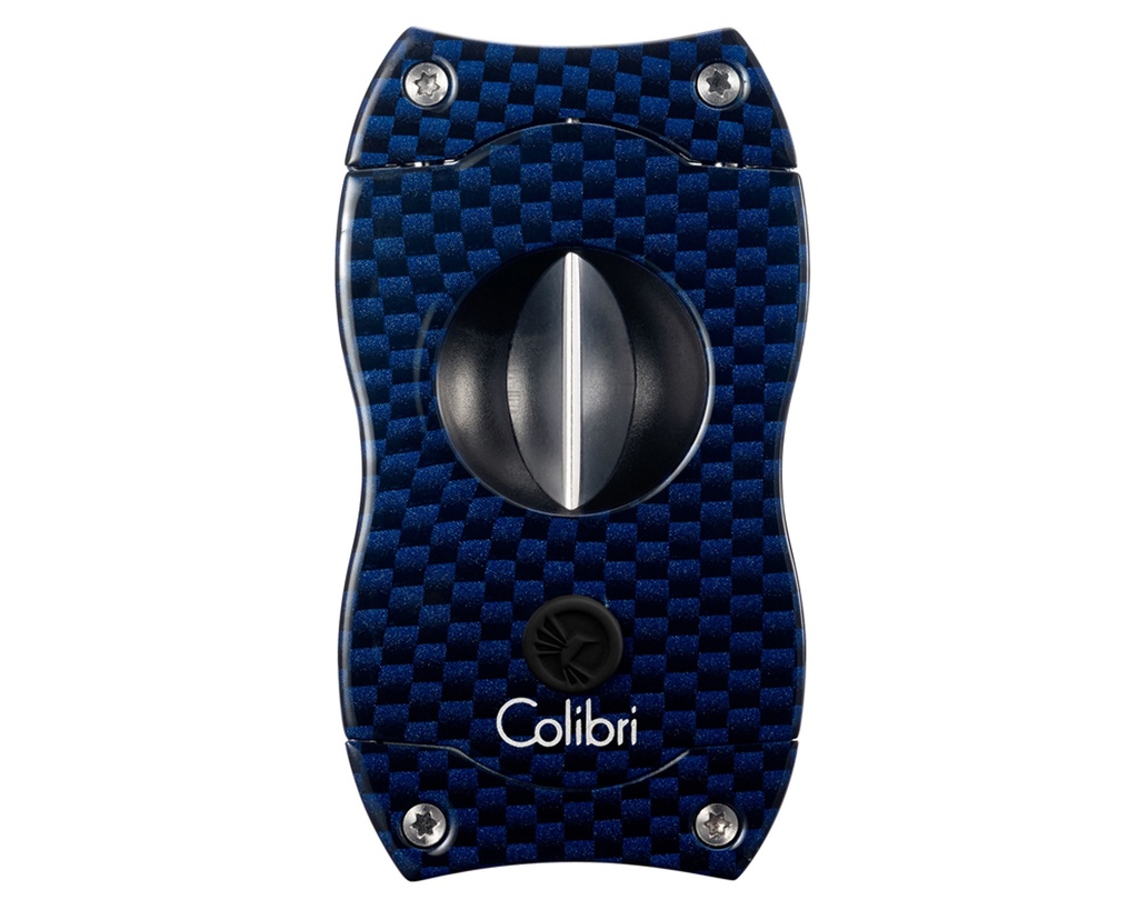 Cigar Cutter - Colibri V-Cut Carbon Fiber Blue - CU300T23