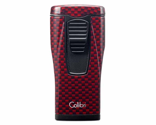 Lighter - Colibri Monaco Carbon Red 3 Jet Flame - LI880T12