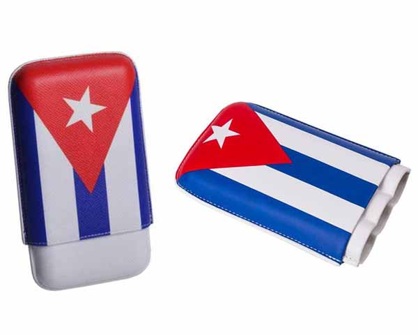 Cigar Case - Cuban Flag 3 Cigars - SK4072