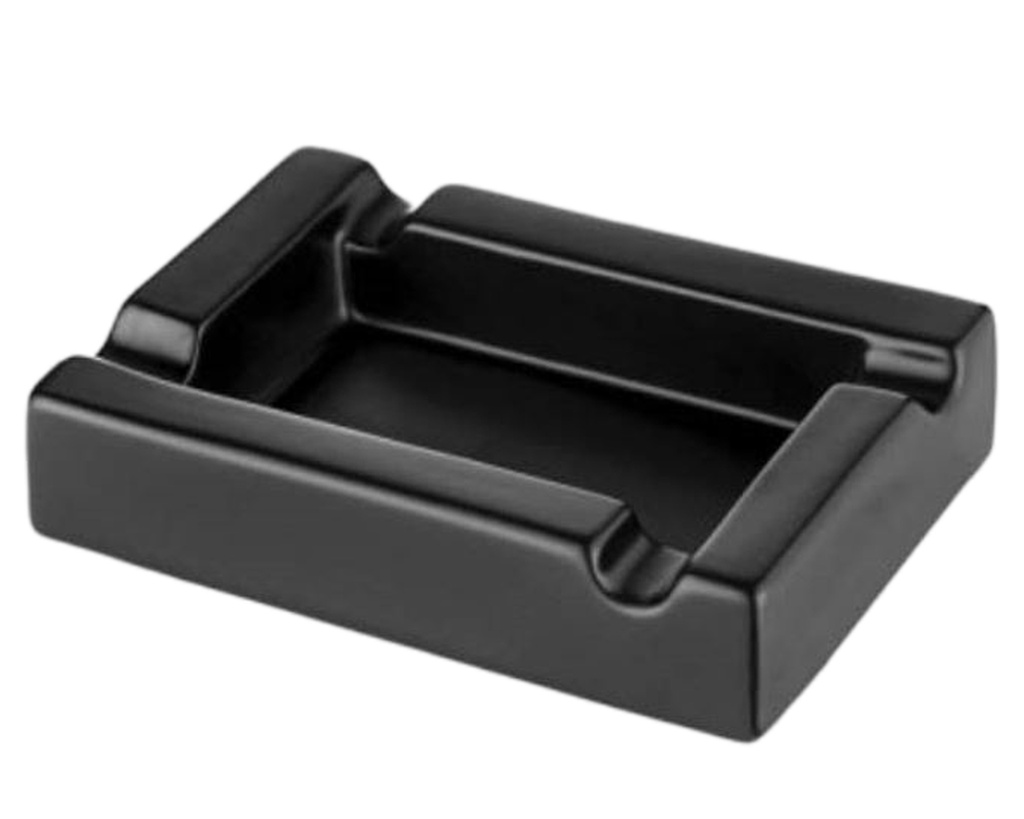 Cigar Ashtray - Ceramic Black 4 Cigars - ASH12
