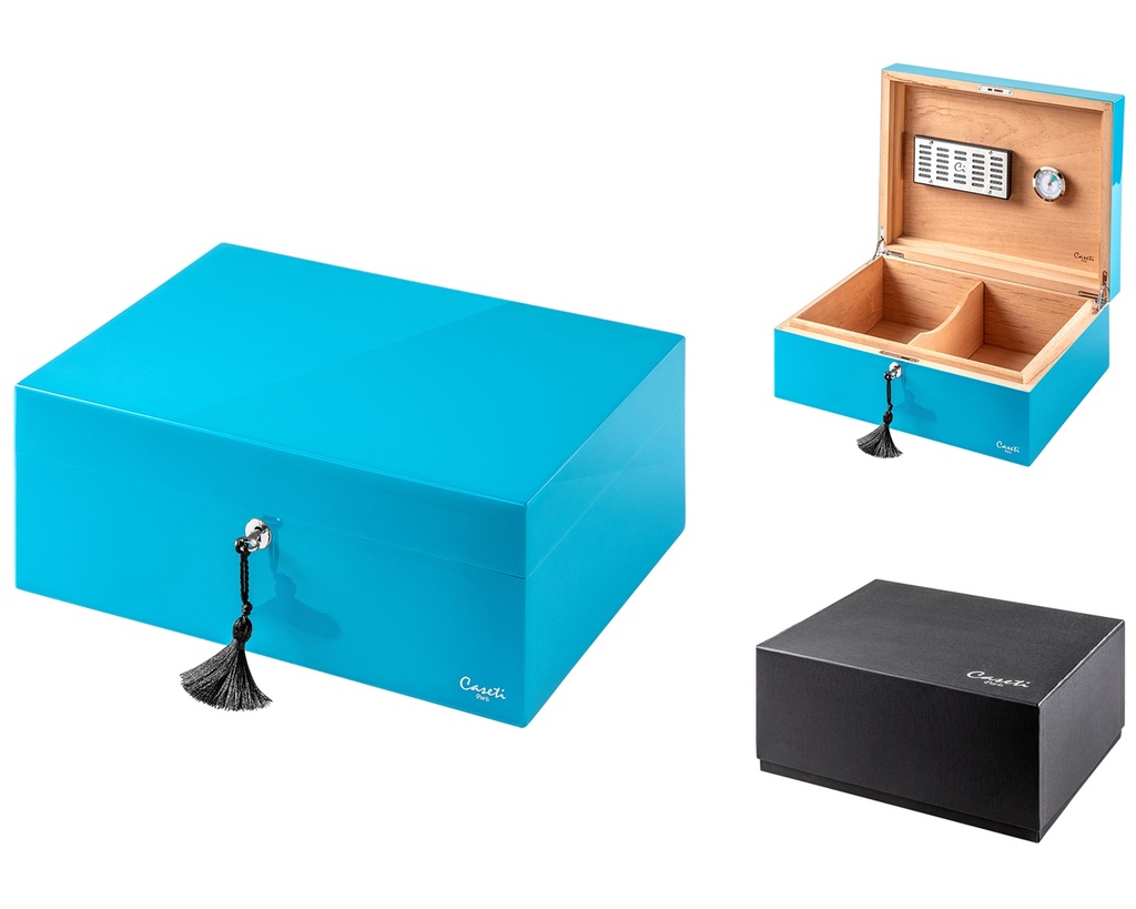 Humidor - Caseti Paris Light Blue 80 - 120 Cigars - 288004