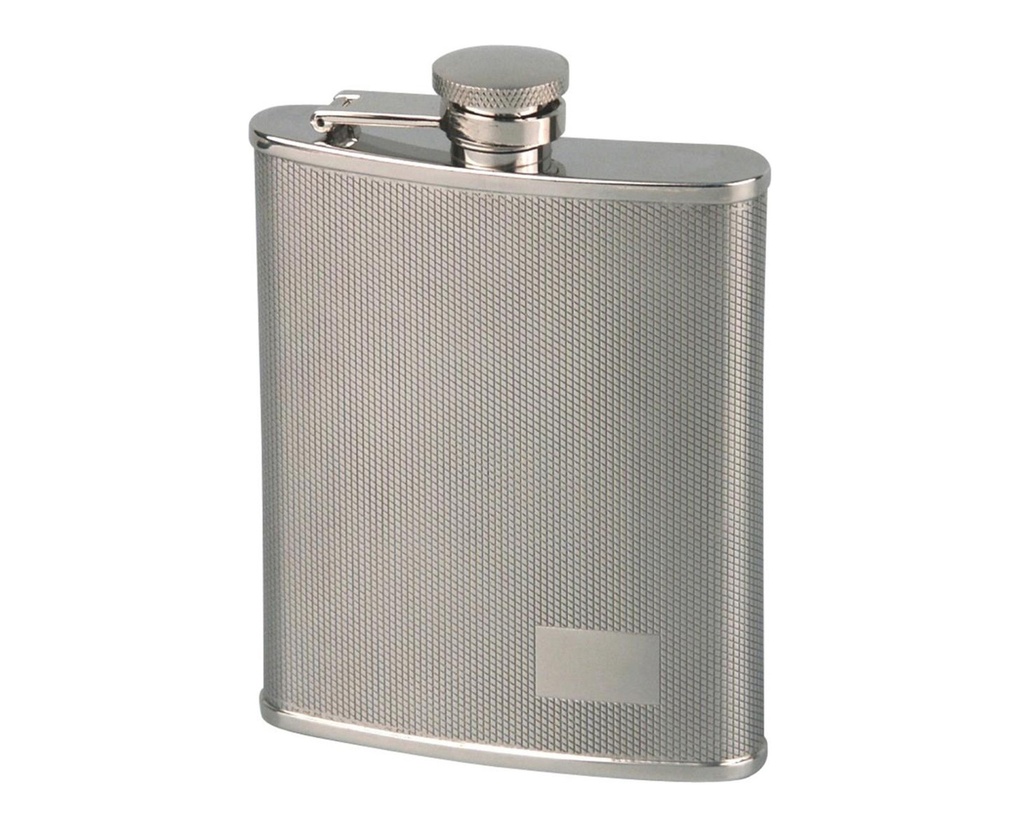Hip Flask - Chrome Etched 6oz - 725602