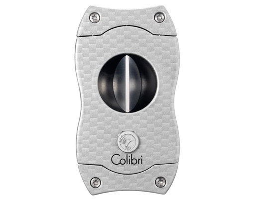Cigar Cutter - Colibri V-Cut Carbon Fiber Silver - CU300T21