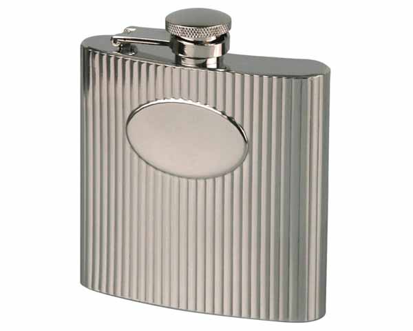 Hip Flask - Chrome Wave Pattern - 725626