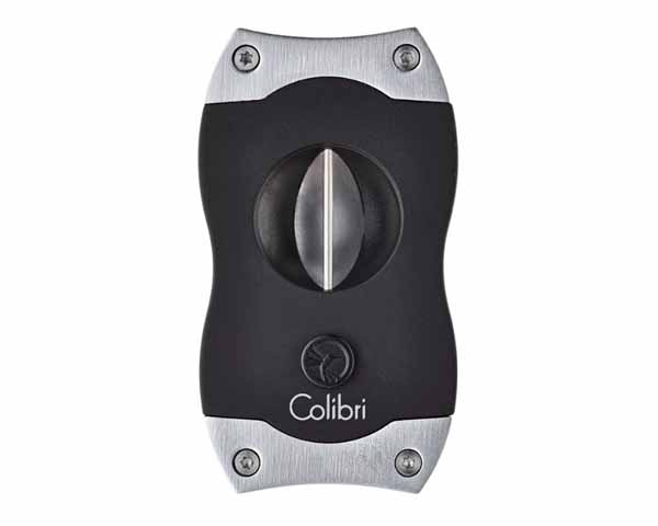 Cigar Cutter - Colibri V-Cut Black/Brushed Chrome - CU300T4
