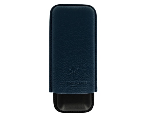 Cigar Case - Les Fines Lames Blue Pebble Leather 2 Cigars - CA7008003