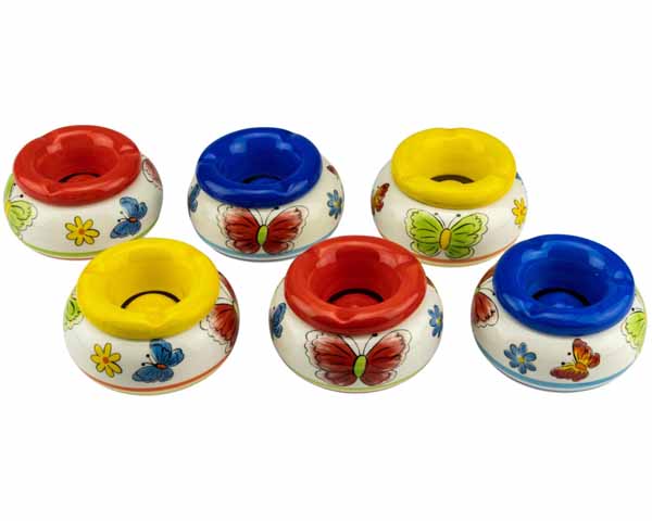 Ashtray - Ceramic Butterflies 11cm - 506536