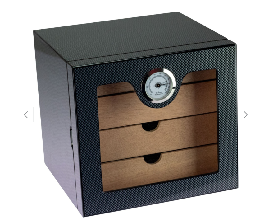 Humidor - Cabinet Carbon 4 Drawers 80 Cigars - 29205