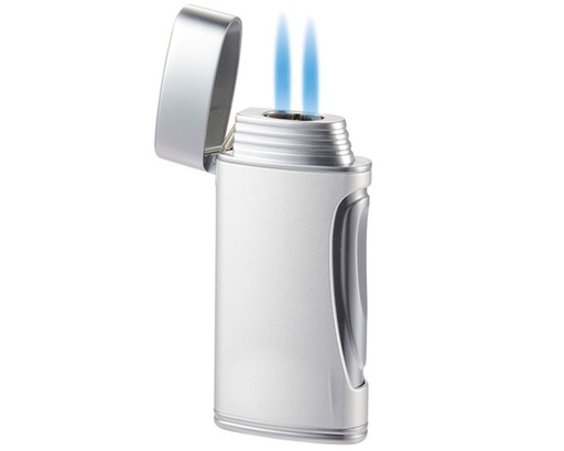 Lighter - Caseti Paris Double Jet Chrome/Silver Matt - CA5833