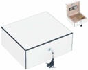 Humidor - Lubinski White Polished 50 Cigars - Q44501