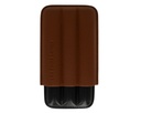 Cigar Case - Les Fines Lames Brown Pebble Leather 3 Cigars - CA7108002